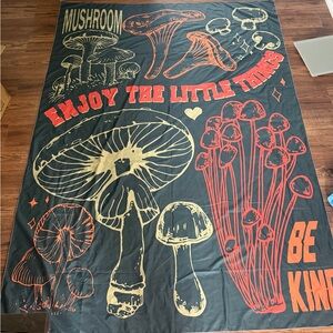Mushroom 'Enjoy The Little Things' Wall Tapestry -
